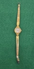 Timex Ladies Gold Tone Mechanical Wind Up Vintage 1970s Fancy Dress Watch Works