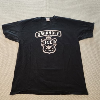 Smirnoff Ice Triple Black Double Sided XL Shirt Bar Pub Alcohol Y2K Bartender