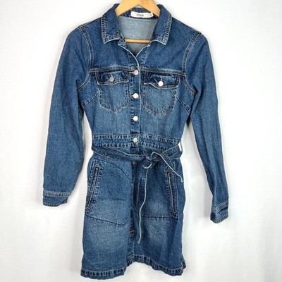 JustFab Denim Belted Trench Jacket XS/S