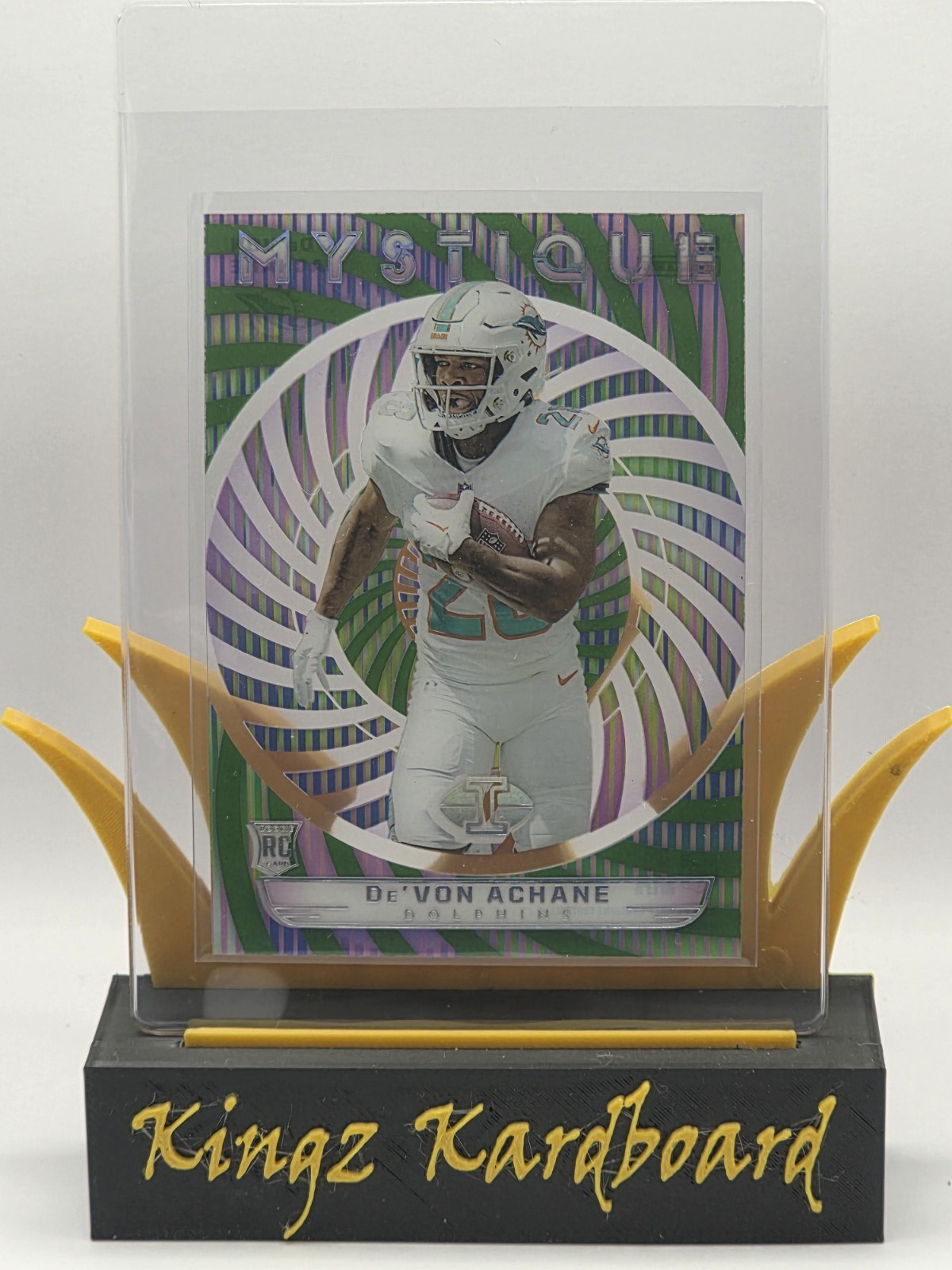 2023 PANINI ILLUSIONS #9 DE'VON ACHANE ROOKIE MYSTIQUE EMERALD DOLPHINS RC
