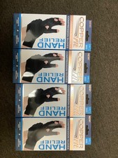 Copper Fit Unisex Hand Relief Compression Gloves L/XL  LOT of 4 large x large