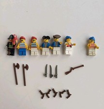 Vintage 80s LEGO 6285 Black Seas Barracuda Pirates Figures & Weapons INCOMPLETE 