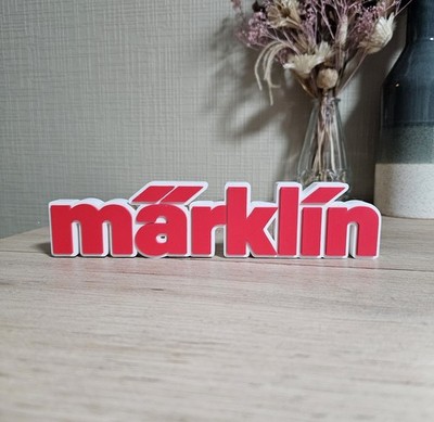 MÄRKLIN Logo - Deko Schild Modelleisenbahn 3D - Fanart 22x5cm