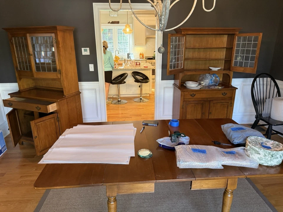 Whitney Maple Dining Room Table And China Cabinets - Image 3 of 4