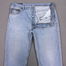 Vintage Levis 501 Jeans Mens 36x34 Blue Y2K Made USA Button Fly Faded Denim Pant