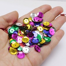 2000 Mixed Color 10mm CUP round loose sequins Paillettes sewing Wedding craft