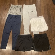 Youth Boys Medium Clothes Lot Shorts Pants Under Armour Champion
