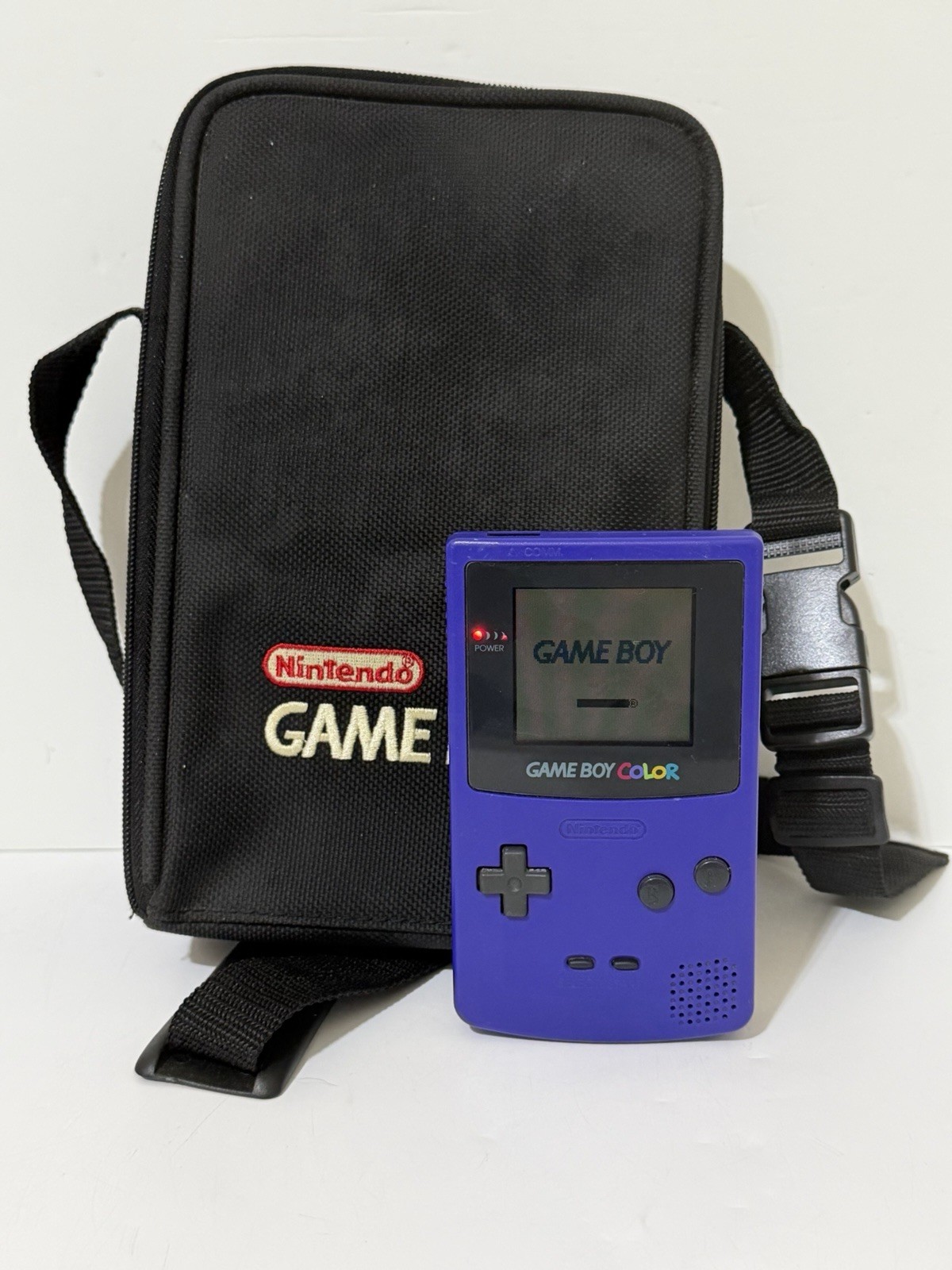 Vintage 1998 Nintendo Game Boy Color Pokémon Grape Console With Case