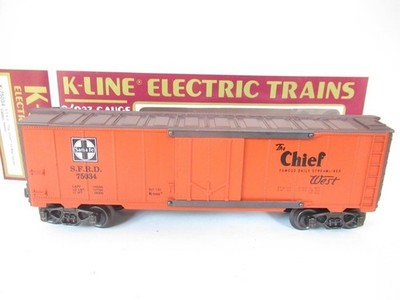 K-LINE TRAINS - K-75034- SANTA FE 'THE CHIEF #4 MAP CAR - 0/027- LN - BOXED-W70