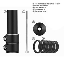 Bike Stem Extender Adjustable Handlebar Riser for Enhanced Cycling Performance