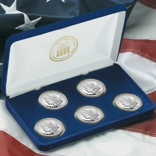 Million Dollar Morgan Collection Silver Clad Proof 5 Coin Set