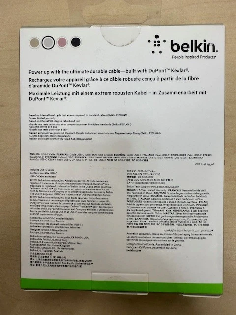 Belkin Mixit 4FT DuraTek Kevlar Cable USB-C to USB-C , C to C Cable - Image 3 of 4