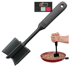 GORILLA GRIP Meat Chopper Smasher Heat Resistant Nonstick Black