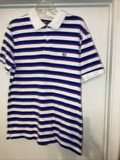 Chaps Men s M Striped Short Sleeve Polo 100 Cotton