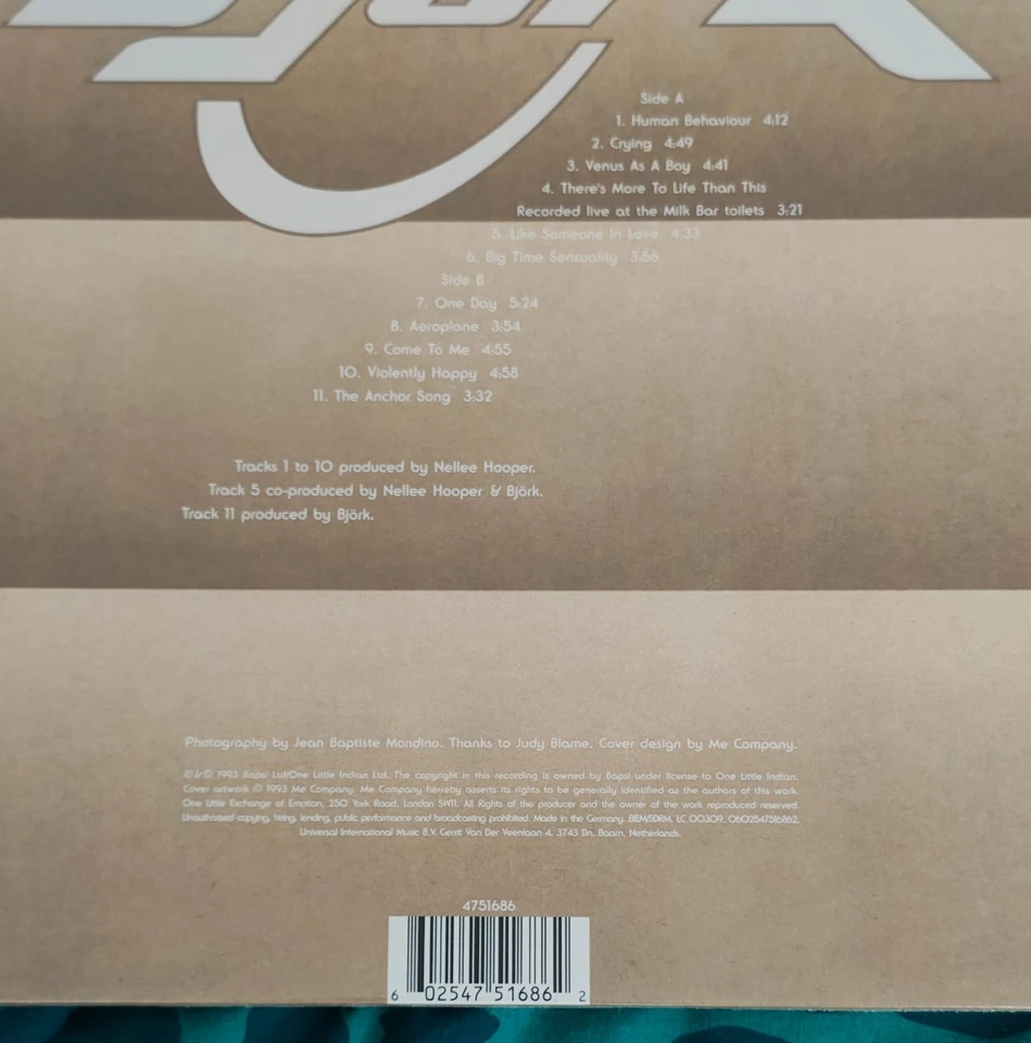 Bjork Debut 180g Vinyl LP BackToBlack Reissue 11 tracks Mint, still sealed - Image 4 of 4