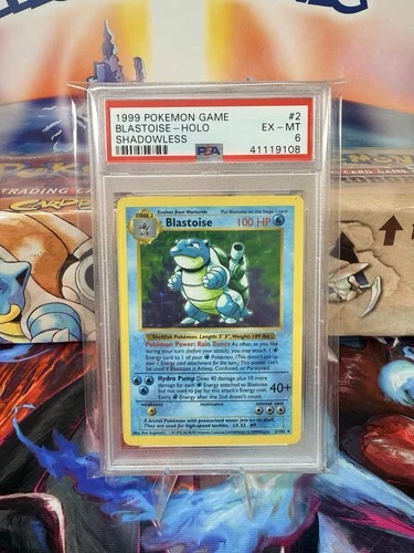 Pokemon 1999 Shadowless Blastoise Base Set PSA 6
