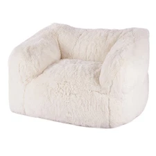 Uimoso Bean Bag Chair BeanBag Sofa Chair with Armrests for Adults Plush Beige