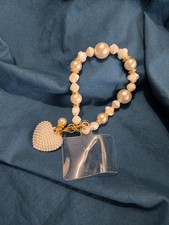 Cell Phone Beaded Bracelet Holder - Pearl