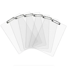 6-Pack 11x17in Extra Large Plastic Clipboard Clear Drawing Board Vertical