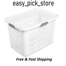 Sterilite 2 Bushel Plastic Laundry Basket, Adult, White