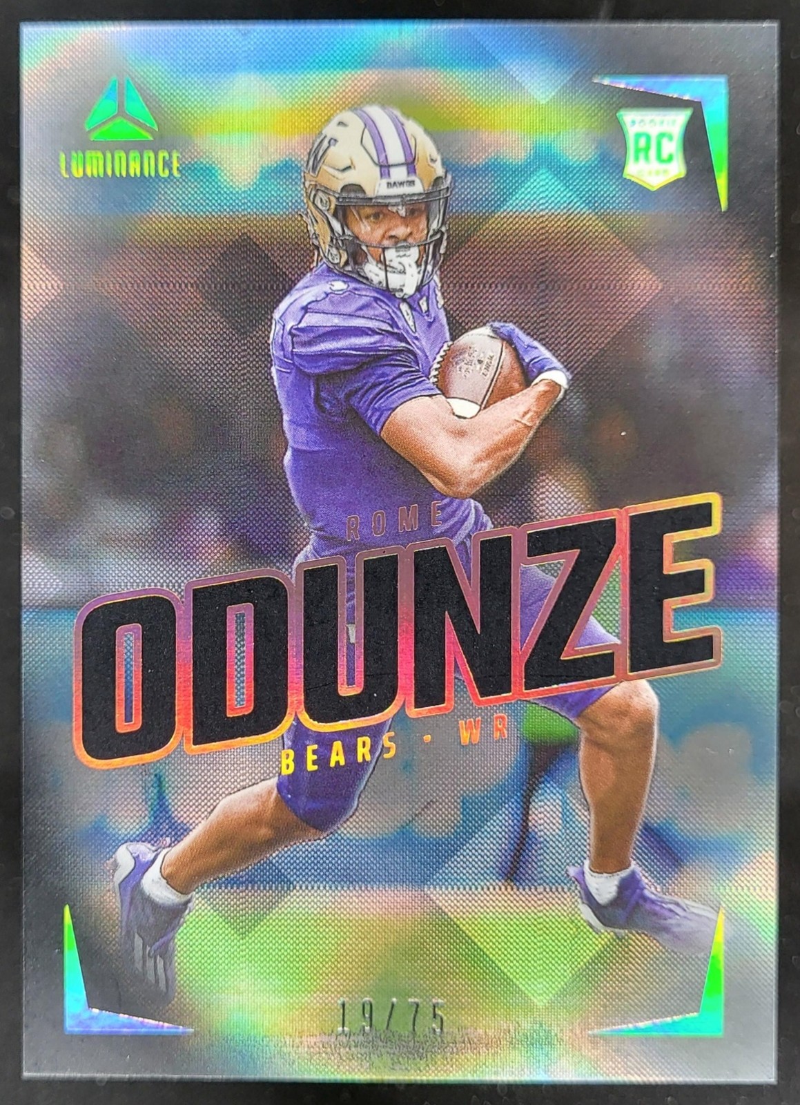 2024 Panini Luminance Rome Odunze Black /75 #106 RC Chicago Bears CC10