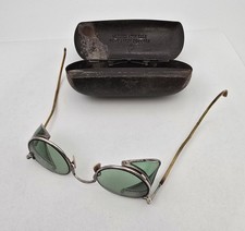 Antique Green American Optical Safety Glasses Side Shield Goggles