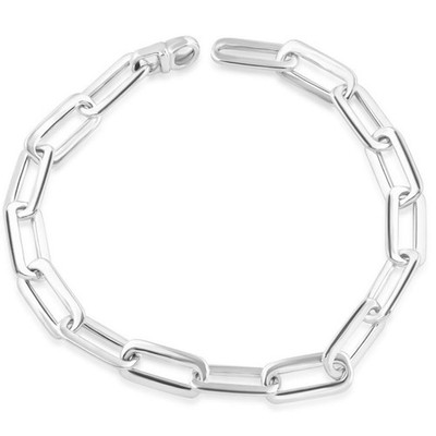 Herren Rund Gliederarmband 14 Karat Gold (19 Gramm) oder Platin (32 Gramm) 6,5 mm 8,5 Zoll