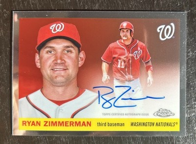 2025 Topps Chrome Platinum - Ryan Zimmerman - Refractor on Card Auto /199
