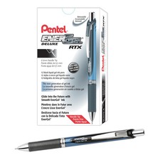 Pentel EnerGel Deluxe RTX Retractable Liquid Gel Pens, Fine Point, 0.5 mm, 54