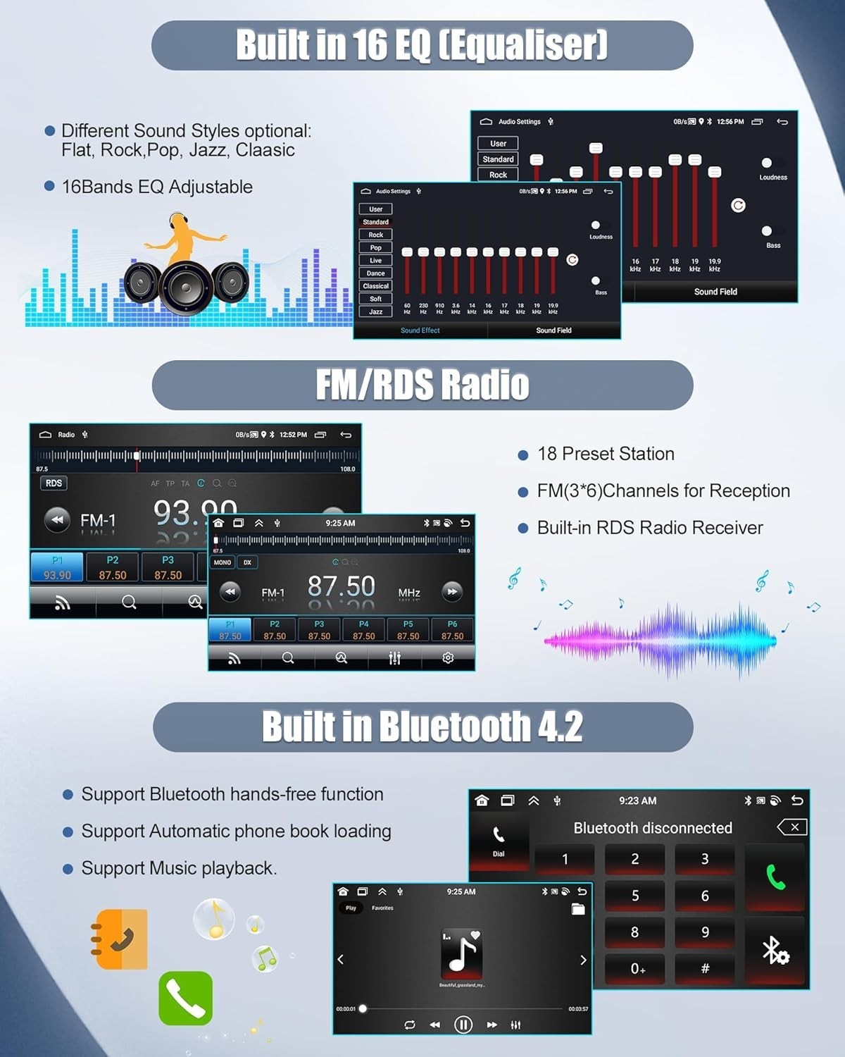 Autoradio Android 13 SIXWIN 2+64G avec CarPlay et écran HD 5.9" fluide - 4