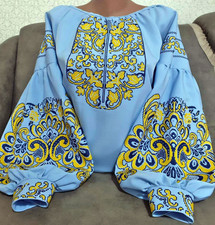 Elegant Ukrainian Embroidered Blouse Boho Style women Sorochka Vyshyvanka Shirt