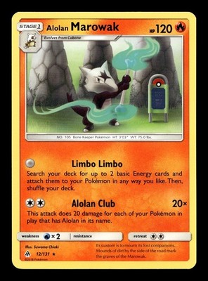 Cubone Marowak Pokemon Card! Rare Holo/Reverse Holo GX EX Choose Your Cards!