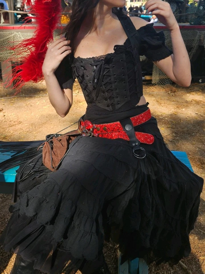 Disfraz de pirata de Halloween/renaisance hecho a mano para mujer talla Xs/S Foto 4 de 4