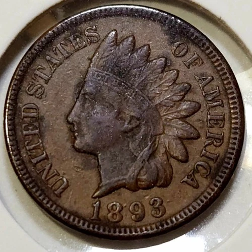 1893 Indian Head Cent - XF+ Details: Enviro. Damage - Near 4 Diamonds
