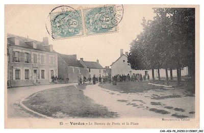 CAR-AEGP8-0456-41 - Verdes - Das Büro Von Post Und Der Platz