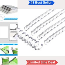 Plastic Spiral Binding Coils 50 Pcs 6mm 4:1 Pitch 30 Sheet Capacity Transparent