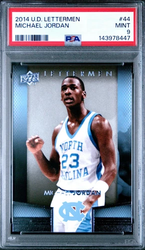 2014-15 Upper Deck Lettermen Michael Jordan #44 PSA 9 Mint NEW CASE Rare CARD!