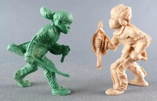 Davy Crockett - Figurines Plastiques Monochromes - Davy & Indien