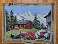 "In The Mountains" Needlepoint Canvas Collection de Paris SEG, Made in France