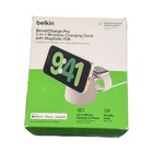 BbO Belkin BoostCharge Pro 2-in-1 Wireless Charge Dock Magsafe 15W Sand New Open