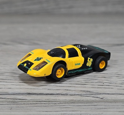 Tyco # 56 Porsche 908 440-X2 HO Scale Slot Car - Yellow & Black *READ*