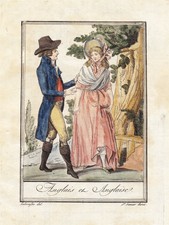 Inglaterra Gran Bretaña Disfraz Traje Grabado Grasset 178 280358