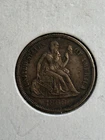 1868 seated liberty dime AU