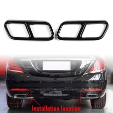Auspuffblende Endrohrblende für Benz S-Klasse W221 W222 2010-17 Auspuffblende Endrohrblende für Benz S-Klasse W221 W222 2010-17