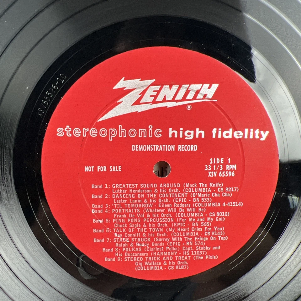 Zenith Presents New Dimensions In Stereophonic High Fidelity XSV 65597 Demo LP - Image 4 of 4