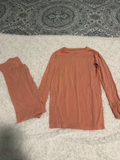 Little Sleepies Girls Pink Pajama Set 7/8 Long Sleeve Bamboo Blend 2 Piece