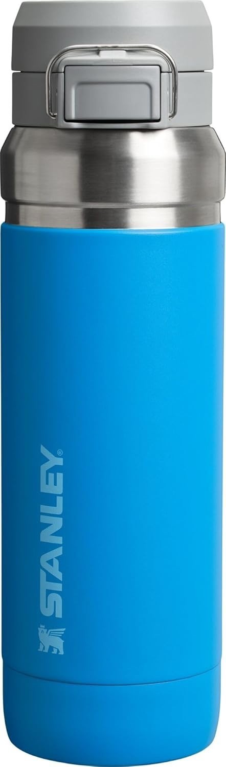 STANLEY THE QUICK FLIP GO WATER BOTTLE PUSH BUTTON 36OZ 1.06L AZURE BLUE