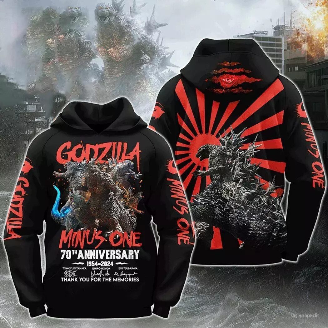3d hoodie HOT!! Godzilla Minus One 70th Anniversary 1954-2024