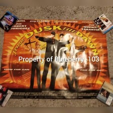 From Dusk Till Dawn UK Quad 1996 signed Proof George Clooney, Juliette Lewis +2