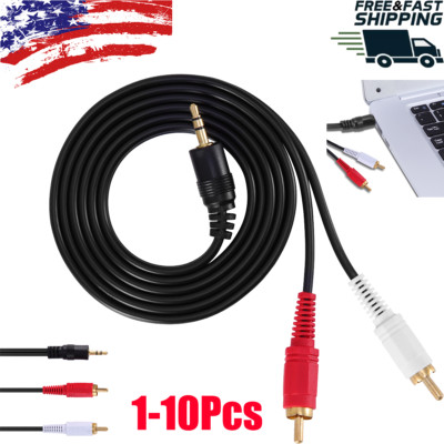 1.35m 2RCA Male to 2RCA Male AV Cable Copper Core for DVD Player Speaker TV